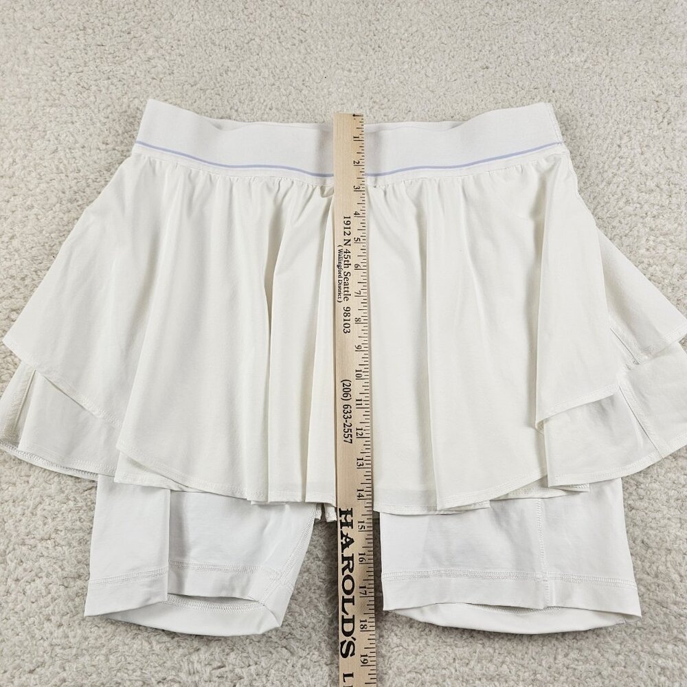 Lululemon Tennis Skirt Women's 12 White Court Rival High Rise Athleisure Running - Picture 4 of 12